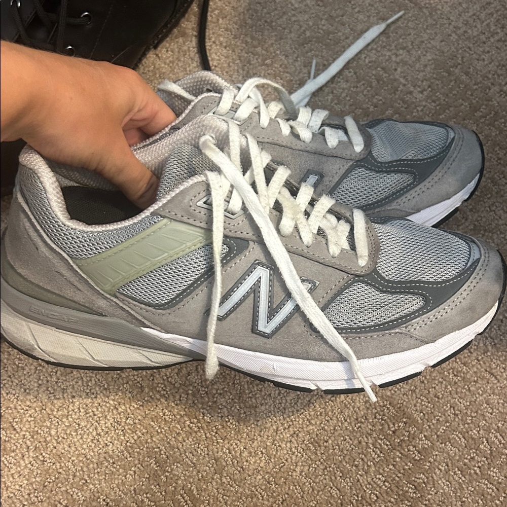 New Balance Gray and White Running Shoes